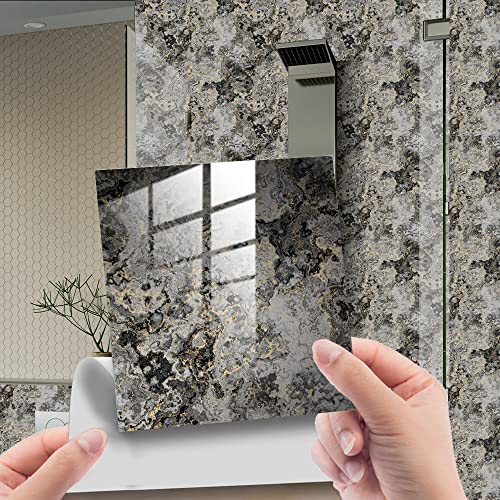 HORIWE Fliesenaufkleber Marmorierung 10x10cm Wandfliese Aufkleber 20 Stück PVC Fliesensticker Fliesen Folie Selbstklebende Tapete Wasserdicht Wandaufkleber für Küche, Schrank, Möbel, Tisch… von HORIWE