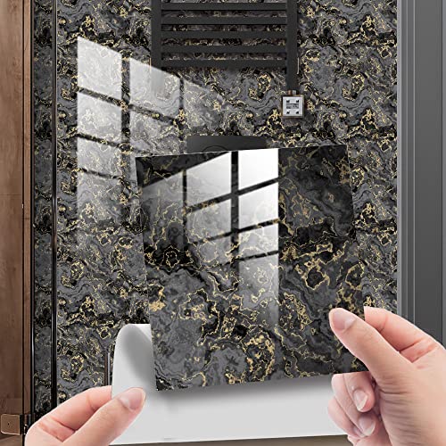 HORIWE Fliesenaufkleber Marmorierung 10x10cm Wandfliese Aufkleber 20 Stück PVC Fliesensticker Fliesen Folie Selbstklebende Tapete Wasserdicht Wandaufkleber für Küche, Schrank, Möbel, Tisch… von HORIWE
