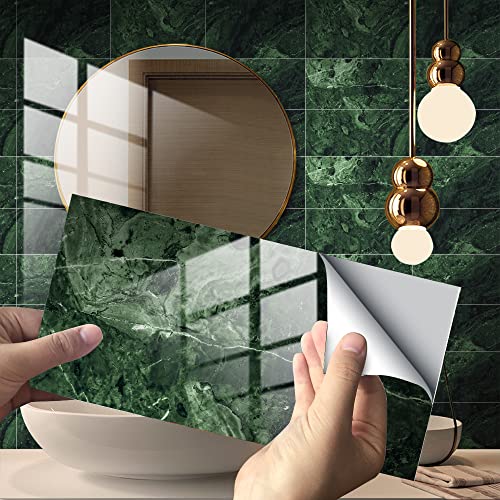 HORIWE Fliesenaufkleber Marmorierung 12x6 Inch Wandfliese Aufkleber 16 Stück PVC Fliesensticker Fliesen Folie Selbstklebende Tapete Wasserdicht Wandaufkleber für Küche, Schrank, Möbel, Tisch HORIWE Fliesenaufkleber Marmorierung 12x6 Inch Wandfliese Aufkleber 16 Stück PVC Fliesensticker Fliesen Folie Selbstklebende Tapete Wasserdicht Wandaufkleber für Küche, Schrank, Möbel, Tisch von HORIWE