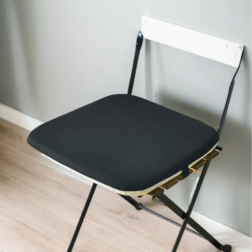 Baumwolle Leinen Kissen Für Esszimmerstühle Quadratisch 4Er Set Memory Foam Küchenstuhlkissen Mit Bändern Garten Wohnzimmer Terrasse 40 X 40 rutschfest,C,Set of 8 von HORLSKI