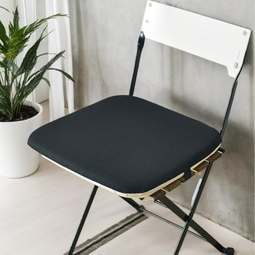Garten 50 X 50 rutschfest Quadratisch Baumwolle Leinen 4Er Set Memory Foam Küchenstuhlkissen Mit Bändern Wohnzimmer Terrasse Kissen Für Esszimmerstühle,C,Set of 2 von HORLSKI