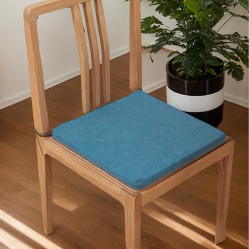 Garten Samt Stuhlkissen Mit Bändern Quadratisch 45 * 45 Sitzpolster Für Esszimmerstühle Samt Sitzkissen Für Drinnen Draußen Wohnzimmer Terrasse Garten,A,Set of 4 von HORLSKI