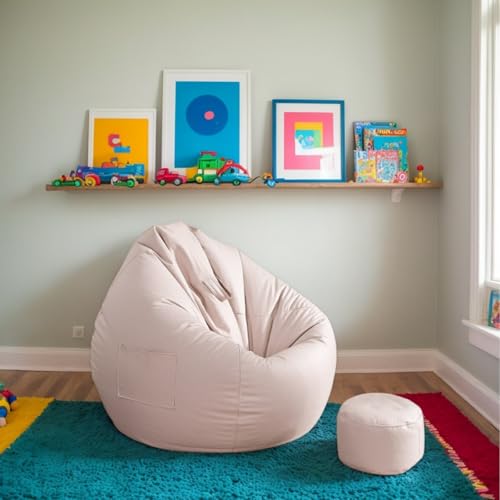HORLSKI Extra Große Sitzsäcke Für Erwachsene Sitzsackbezüge Ohne Füllung Abnehmbar Und Waschbar in Runder Form Aus Polyester Geeignet Für Wohnzimmer Und Garten,C,110 * 120cm HORLSKI Extra Große Sitzsäcke Für Erwachsene Sitzsackbezüge Ohne Füllung Abnehmbar Und Waschbar in Runder Form Aus Polyester Geeignet Für Wohnzimmer Und Garten,C,110 * 120cm von HORLSKI