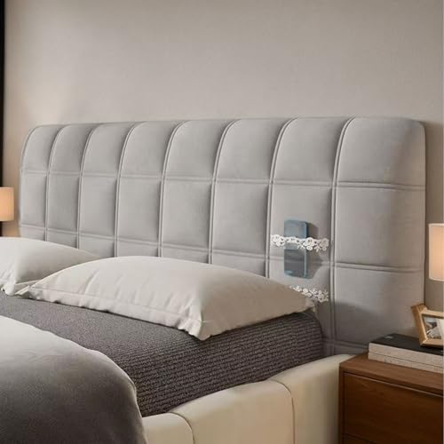 HORLSKI Kopfteilbezug Elastisch Für Bett in Veloursstoff Für Einzelbett Doppelbett King-Size Bett Passend Zur Schlafzimmerdekoration in Mehreren Größen,Grau,220cm HORLSKI Kopfteilbezug Elastisch Für Bett in Veloursstoff Für Einzelbett Doppelbett King-Size Bett Passend Zur Schlafzimmerdekoration in Mehreren Größen,Grau,220cm von HORLSKI