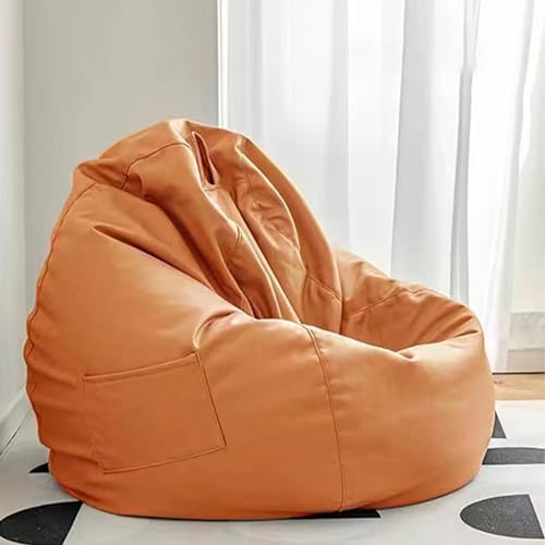 HORLSKI Sitzsack-Stuhlbezug, ungepolstert, für Erwachsene, großer Sitzsack mit hoher Rückenlehne, Sofabezug, Liegestuhl, Spiel-Aufbewahrungstasche, geeignet für drinnen und draußen (A,110 * 120cm) von HORLSKI