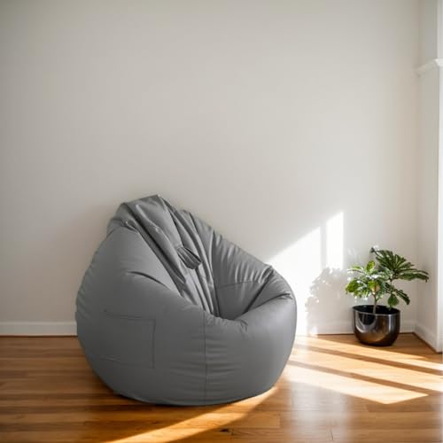 HORLSKI Sitzsackbezug Für Den Innenbereich Und Außenbereich Birnenförmig Wasserbeständig Ohne Füllung Polyester Geeignet Für Wohnzimmer Garten,L,110 * 120cm von HORLSKI