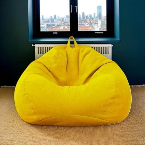 HORLSKI Sitzsackhülle Birnenform Aus Wasserbeständigem Polyester Schlafzimmerstühle Für Erwachsene Sitzsackstühle Für Wohnzimmermöbel Ohne Füllung Und Ohne Futter,B,90 * 110cm von HORLSKI