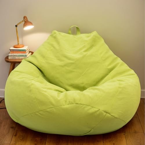 HORLSKI Sitzsäcke Für Erwachsene Gaming-Sitzsäcke Große Sitzsäcke Für Den Innen- Und Außenbereich Wasserbeständig Birnenform Polyester Ohne Füllung Wohnzimmer Garten,Grün,90 * 110cm von HORLSKI