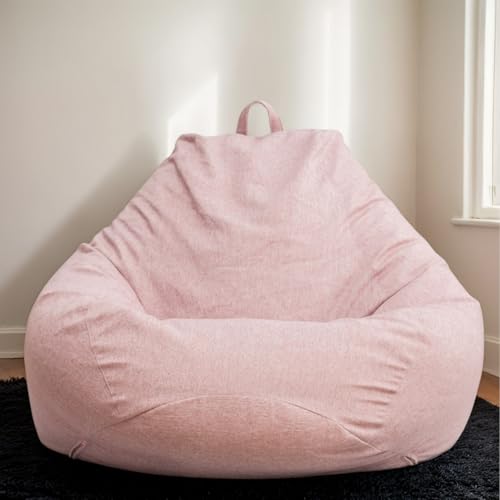 HORLSKI Sitzsäcke Für Erwachsene Gaming-Sitzsäcke Große Sitzsäcke Für Den Innen- Und Außenbereich Wasserbeständig Birnenform Polyester Ohne Füllung Wohnzimmer Garten,Rosa,90 * 110cm von HORLSKI