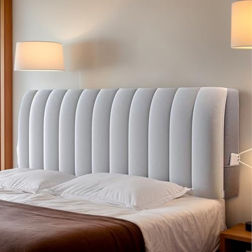 HORLSKI Stretch-All-Inclusive-Bettkopfbezug Für Einzelbett Doppelbett King-Size Einfarbiger Bettrückenschutzbezug Ideal Für Schlafzimmerdeko Und Als Bettkopfschutz,Grey2,180cm HORLSKI Stretch-All-Inclusive-Bettkopfbezug Für Einzelbett Doppelbett King-Size Einfarbiger Bettrückenschutzbezug Ideal Für Schlafzimmerdeko Und Als Bettkopfschutz,Grey2,180cm von HORLSKI