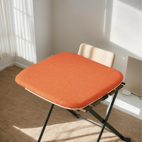 Quadratisch 4Er Set Memory Foam Küchenstuhlkissen Mit Bändern Baumwolle Leinen Kissen Für Esszimmerstühle Garten Wohnzimmer Terrasse 45 X 45 rutschfest,E,Set of 4 von HORLSKI