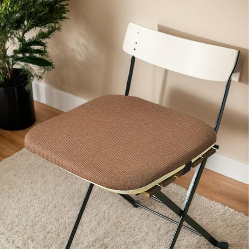 Quadratisch 4Er Set Memory Foam Küchenstuhlkissen Mit Bändern Baumwolle Leinen Kissen Für Esszimmerstühle Garten Wohnzimmer Terrasse 45 X 45 rutschfest,F,Set of 4 von HORLSKI