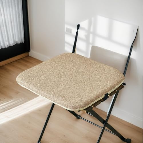 Quadratisch 4Er Set Memory Foam Küchenstuhlkissen Mit Bändern Baumwolle Leinen Kissen Für Esszimmerstühle Garten Wohnzimmer Terrasse 45 X 45 rutschfest,H,Set of 6 von HORLSKI