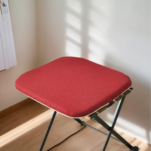 Quadratisch 4Er Set Memory Foam Küchenstuhlkissen Mit Bändern Baumwolle Leinen Kissen Für Esszimmerstühle Garten Wohnzimmer Terrasse 45 X 45 rutschfest,K,Set of 4 von HORLSKI