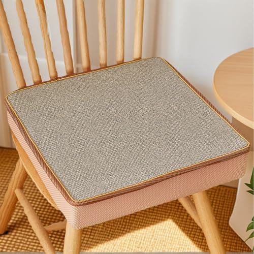 Terrasse Bequeme Sitzkissen Für Drinnen Und Draußen Rattan 50 X 50 cm Große Stuhlkissen Quadratisch rutschfeste Stuhlpolster Garten,A,6 Count(Pack of 1) von HORLSKI
