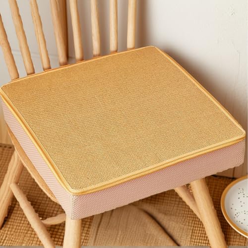 Terrasse Bequeme Sitzkissen Für Drinnen Und Draußen Rattan 50 X 50 cm Große Stuhlkissen Quadratisch rutschfeste Stuhlpolster Garten,B,1 Count(Pack of 1) von HORLSKI
