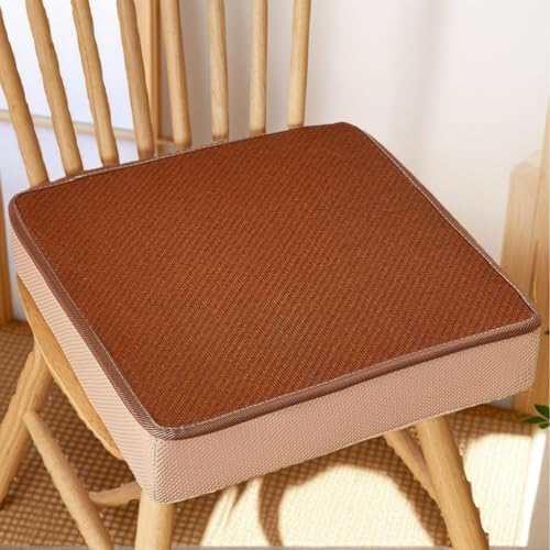 Terrasse Bequeme Sitzkissen Für Drinnen Und Draußen Rattan 50 X 50 cm Große Stuhlkissen Quadratisch rutschfeste Stuhlpolster Garten,C,4 Count(Pack of 1) von HORLSKI