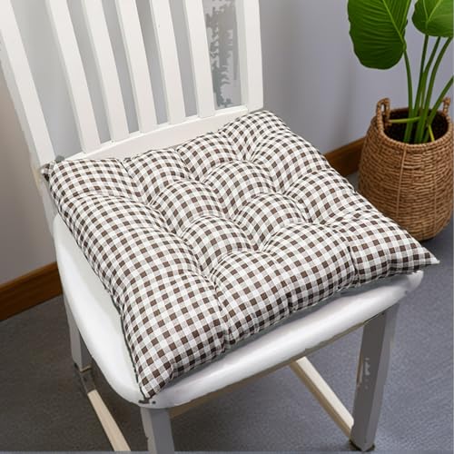 Verdickt Stuhlkissen Für Esszimmerstühle Terrasse 40 X 40 Sitzkissen Wohnzimmer Quadratisch Sitzpolster Für Den Innenbereich Mit Bändern Garten Polyester,T,Set of 4 Verdickt Stuhlkissen Für Esszimmerstühle Terrasse 40 X 40 Sitzkissen Wohnzimmer Quadratisch Sitzpolster Für Den Innenbereich Mit Bändern Garten Polyester,T,Set of 4 von HORLSKI
