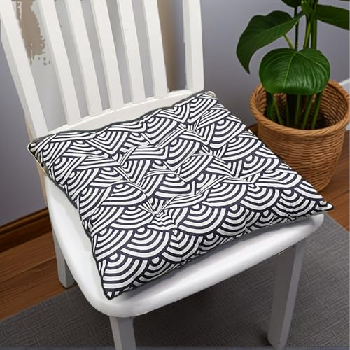 Verdickt Stuhlkissen Für Esszimmerstühle Terrasse 40 X 40 Sitzkissen Wohnzimmer Quadratisch Sitzpolster Für Den Innenbereich Mit Bändern Garten Polyester,V,Set of 1 Verdickt Stuhlkissen Für Esszimmerstühle Terrasse 40 X 40 Sitzkissen Wohnzimmer Quadratisch Sitzpolster Für Den Innenbereich Mit Bändern Garten Polyester,V,Set of 1 von HORLSKI
