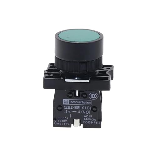 5 x 22mm 1 NO N/O Green Sign Momentary Push Button Switch 600V 10A ZB2-EA31 HOROJDTH von HOROJDTH