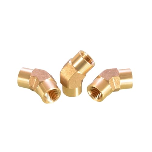 HOROJDTH 1pc 1/4" BSP Female Thread Brass Elbow Pipe Fitting 45 Degree Connector Adapter HOROJDTH 1pc 1/4" BSP Female Thread Brass Elbow Pipe Fitting 45 Degree Connector Adapter von HOROJDTH