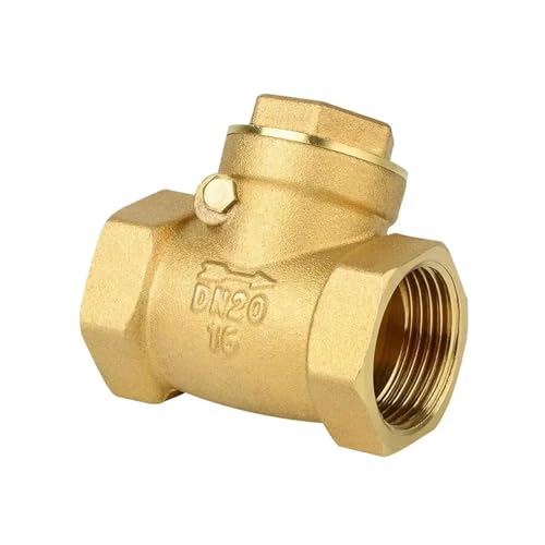 HOROJDTH 3/4" BSP Female Thread Brass Swing Check Valve One Way Non-Return Valve for Water von HOROJDTH
