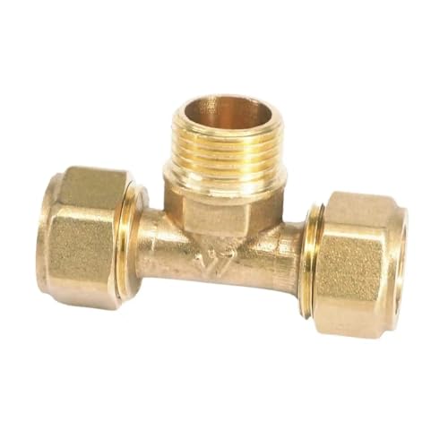 HOROJDTH Fit PEX-AL-PEX Tube I.D x O.D 26x32mm - 3/4" BSP Male Tee Brass Fitting HOROJDTH Fit PEX-AL-PEX Tube I.D x O.D 26x32mm - 3/4" BSP Male Tee Brass Fitting von HOROJDTH