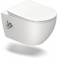 Horow - Dusch wc mit Integrierter Düse, Hänge wc mit Bidet Funktion, Taharet wc mit Absenkautomatik Sitz, 53×36×35 cm von HOROW