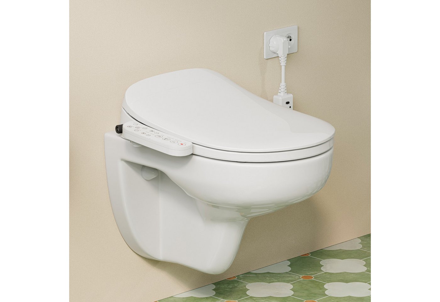 HOROW Dusch-WC Spülrandloses Hänge WC mit Bidet Funktion und Smart Toilettendeckel, wandhangend , Abgang Dusch WC, SET, Nachtlicht, Desodorierung, Trockner, Durchlauferhitzer HOROW Dusch-WC Spülrandloses Hänge WC mit Bidet Funktion und Smart Toilettendeckel, wandhangend , Abgang Dusch WC, SET, Nachtlicht, Desodorierung, Trockner, Durchlauferhitzer von HOROW