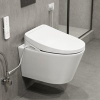 Hänge WC Wand Toilette Set mit Intelligenter Smart Bidet Toilettesitz mit Dusch Funktion Beheizter Sitz, Nachtlicht, Warmlufttrocknung Hänge WC Wand Toilette Set mit Intelligenter Smart Bidet Toilettesitz mit Dusch Funktion Beheizter Sitz, Nachtlicht, Warmlufttrocknung von HOROW