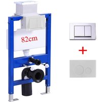 82cm Vorwandelement Set, Unterputz Spülkasten mit rechteckig weiß betätigungsplatte, Vorwandspülkasten für Wand-WC - Horow 82cm Vorwandelement Set, Unterputz Spülkasten mit rechteckig weiß betätigungsplatte, Vorwandspülkasten für Wand-WC - Horow von HOROW