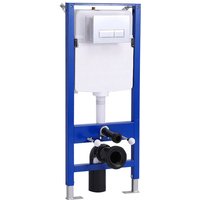 Horow - Vorwandelement wc - Unterputz Spülkasten wc mit betätigungsplatte - hdpe Material Vorwandspülkasten für Wand-WC - Bemaltes Eisenregal von HOROW