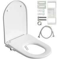Horow - wc Deckel mit Bidet Funktion, Bidet Aufsatz für Toilette ohne Stromanschluss, Toilettendeckel mit Absenkautomatik, Dusch wc Sitz mit Zwei von HOROW