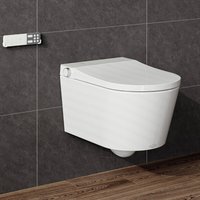 Intelligent Toilette Spülrandlos Dusch WC mit Sitzheizung Trocknungsfunktion Nachtlicht - einstellbare Wasserdruck und Temperatur HOROW Intelligent Toilette Spülrandlos Dusch WC mit Sitzheizung Trocknungsfunktion Nachtlicht - einstellbare Wasserdruck und Temperatur HOROW von HOROW