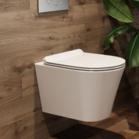 Spülrandlos Hänge Toilette Randlose wc mit Nano-Beschichtung Lotus-Effekt mit Soft Close Sitz Spülrandlos Hänge Toilette Randlose wc mit Nano-Beschichtung Lotus-Effekt mit Soft Close Sitz von HOROW