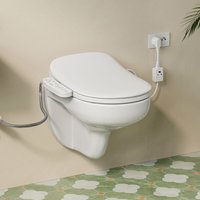Spülrandlos Hänge Toilette & Intelligenter Smart Bidet Toilettesitz Set mit Dusch Funktion Beheizter Sitz, Nachtlicht, Warmlufttrocknung Spülrandlos Hänge Toilette & Intelligenter Smart Bidet Toilettesitz Set mit Dusch Funktion Beheizter Sitz, Nachtlicht, Warmlufttrocknung von HOROW
