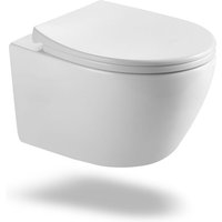 Spülrandloses Wand-Hänge wc Softclose-Toilette Deckel - Weiß glänzend Standard bis 400kg WC-Sitz abnehmbar Spülrandloses Wand-Hänge wc Softclose-Toilette Deckel - Weiß glänzend Standard bis 400kg WC-Sitz abnehmbar von HOROW