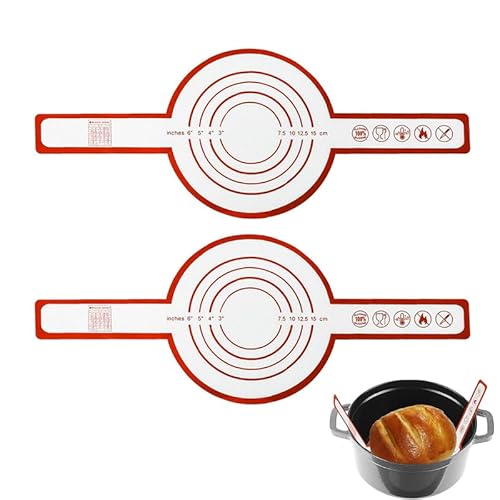 HORREX 2 Stücke 64 * 16cm Dutch Oven Backmatte Silikon Backmatte Brot Silikon Backmatte Rund Baking Silikonmatte Dauerbackfolie Rund Dauerbackfolie für Dutch Oven Brot Backen HORREX 2 Stücke 64 * 16cm Dutch Oven Backmatte Silikon Backmatte Brot Silikon Backmatte Rund Baking Silikonmatte Dauerbackfolie Rund Dauerbackfolie für Dutch Oven Brot Backen von HORREX