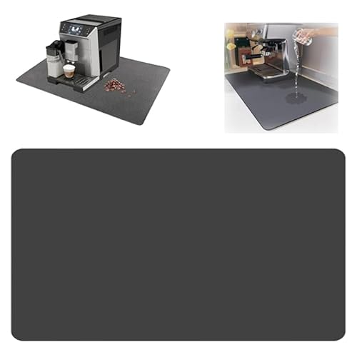 HORREX 60 * 50cm Abtropfmatte Geschirr Kaffeemaschine Abtropfmatte Unterlage Kaffeemaschine Abtropfmatte Spüle Kaffeemaschine Unterlage Matte Kaffeemaschine für Kaffeemaschine Küche Spüle von HORREX