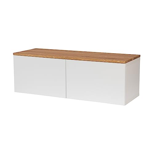 HORST Deckplatte Besta – elegante & pflegeleichte Massivholzplatte für das I K E A Besta Möbelstück – gefast, geschliffen & FSC-zertifiziert – Eiche geölt, 120 x 42 cm von HORST