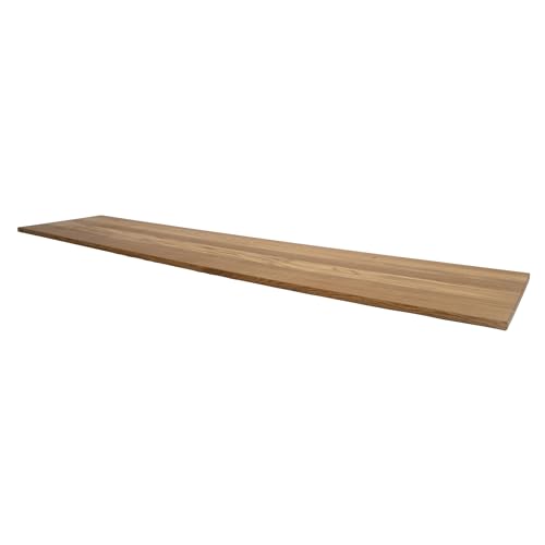 HORST Deckplatte Besta – Elegante & Pflegeleichte Massivholzplatte für das I K E A Besta Möbelstück – gefast, geschliffen & FSC-Zertifiziert – Eiche geölt, 180 x 42 cm von HORST