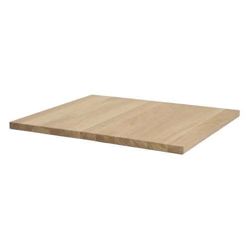 HORST Deckplatte Malm – elegante & pflegeleichte Massivholzplatte für das I K E A Malm Möbelstück – gefast, geschliffen & FSC-zertifiziert – Eiche, 40 x 48 cm von HORST