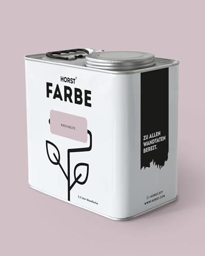 HORST Wandfarbe Kirschblüte rosa 2,5 L – ökologische Premium Innenfarbe mit hoher Deckkraft – spritzfrei tropffrei vegan nachhaltig geruchsneutral von HORST