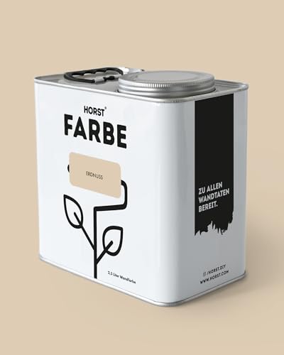 HORST Wandfarbe Erdnuss beige 2,5 L – ökologische Premium Innenfarbe mit hoher Deckkraft – spritzfrei tropffrei vegan nachhaltig geruchsneutral von HORST