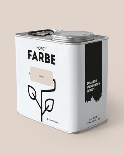 HORST Wandfarbe Hafer beige 10 L – ökologische Premium Innenfarbe mit hoher Deckkraft – spritzfrei tropffrei vegan nachhaltig geruchsneutral von HORST