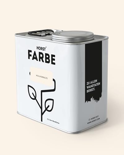 HORST Wandfarbe Holunderblüte gelb 5 L – ökologische Premium Innenfarbe mit hoher Deckkraft – spritzfrei tropffrei vegan nachhaltig geruchsneutral von HORST