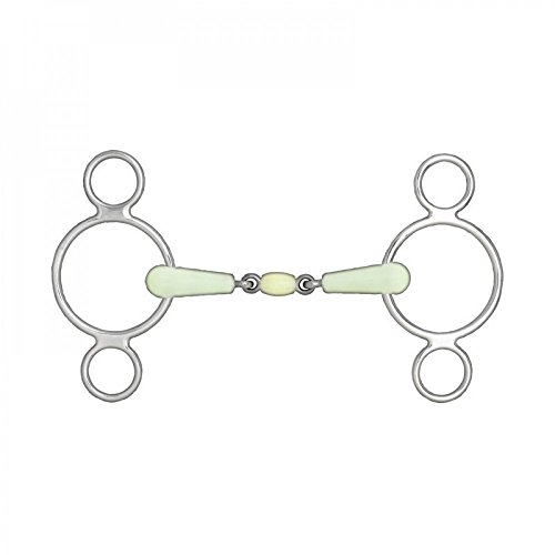 HORZE 3-Ring-Wassertrense, doppelt gebrochen, Schwarz, 145 von HORZE