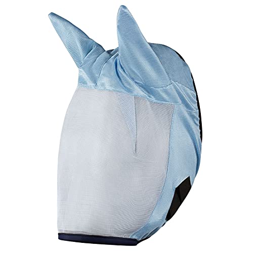 Horze Fliegenmaske mit Ohrenschutz, Flliegenhaube für Pferd und Pony, Blau, C von HORZE