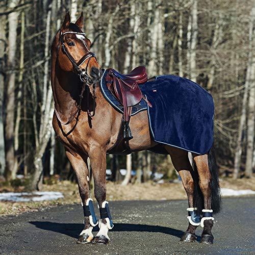 HORZE Kingsley Trainingsdecke, Ausreitdecke, Warm, Größe: Pony, Vollblut, Warmblut, Extra Warmblut, Dunkelnavy, Blau, XF von HORZE