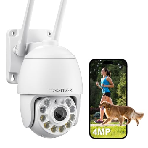 Security Cameras Outdoor, Wireless WiFi Home Security Camera System 360° View, HOSAFE Video Surveillance Cameras Spotlight, Motion Detection, Auto Tracking, 2-Way Audio, Color Night Vision, Waterproof Security Cameras Outdoor, Wireless WiFi Home Security Camera System 360° View, HOSAFE Video Surveillance Cameras Spotlight, Motion Detection, Auto Tracking, 2-Way Audio, Color Night Vision, Waterproof von HOSAFE.COM